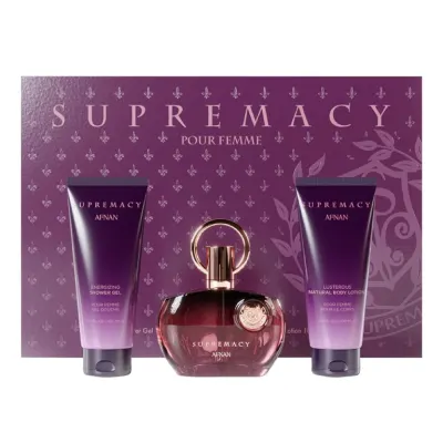 Coffret Afnan Purple : parfum, lait corps et gel douche