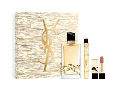 Coffret Libre YSL : EDP 90 ml, format 10 ml et mini rouge à lèvres