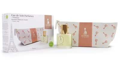 Duo Sophie la Girafe : eau de soin parfumée 50 ml et trousse