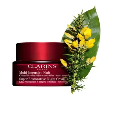 Crème de nuit riche Clarins pour peau sèche — 50 ml
