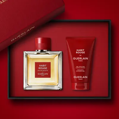 Habit Rouge de Guerlain : coffret EDT 100 ml et gel douche