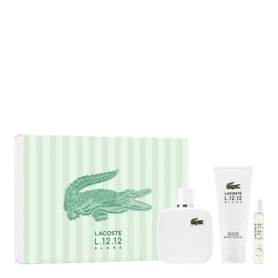 Coffret Lacoste L.12.12 Blanc : EDT 100 ml, 7,5 ml et gel douche