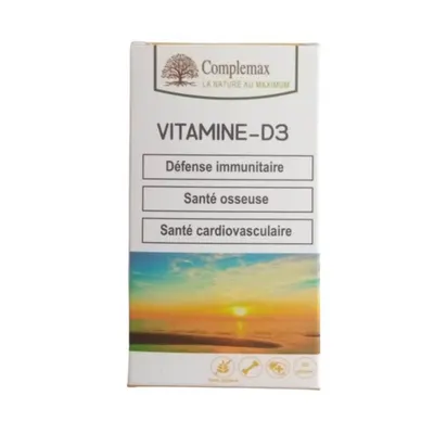 Vitamine D3 Complemax, flacon de 60 gélules