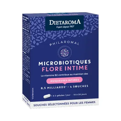 Gélules Dietaroma aux quatre souches pour la flore intime, 20 unités