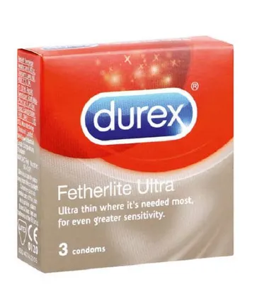 DUREX Fetherlite Ultra x3, préservatifs ultra-fins lubrifiés