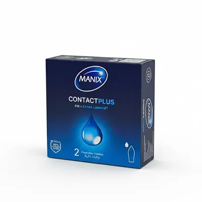 Préservatifs MANIX Contact Plus fins et lubrifiés, x2