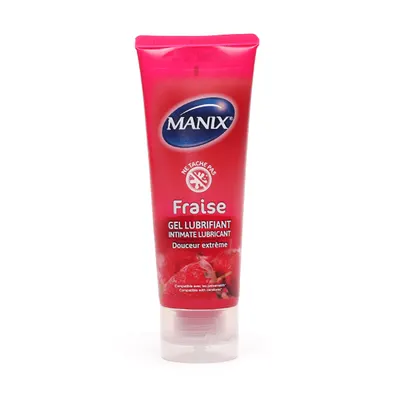 Gel lubrifiant MANIX Fraise, 80 ml