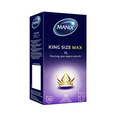 MANIX King Size Max XL, préservatifs grande taille x12