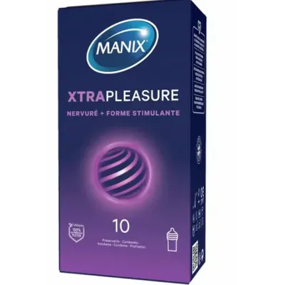 MANIX Xtra Pleasure Double Extase, boîte de 10 préservatifs