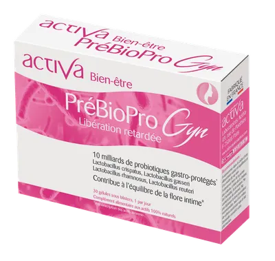 ACTIVA PréBioPro Gyn, complément à 4 souches de lactobacilles