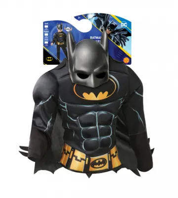 Costume Batman noir avec masque, enfant 5-6 ans